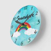 Irgendwo Wall Clock Runde Wanduhr (Winkel)