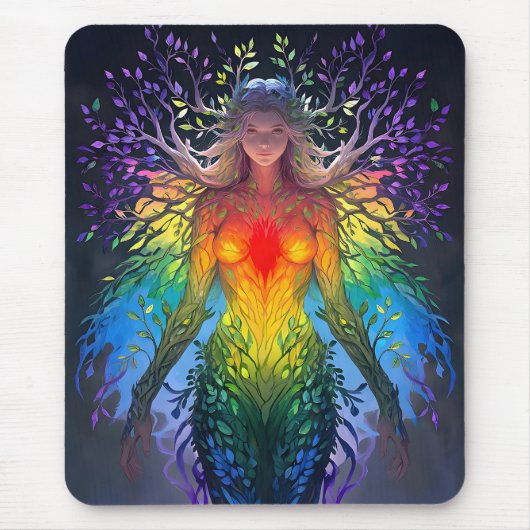 „Iridesca“ - Hüterin der Farben Mousepad (Vorne)