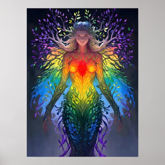 „Iridesca“ - Hüterin der Farben Poster (Vorne)