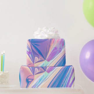 Iridescence Holografisches Muster Geschenkpapier
