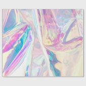 Iridescence Holografisches Muster Geschenkpapier (Flach)