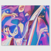 Iridescence Holografisches Muster Geschenkpapier (Flach)