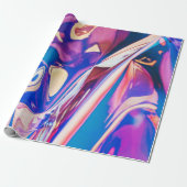 Iridescence Holografisches Muster Geschenkpapier (Ungerollt)