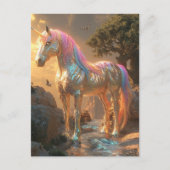 Iridescence Unicorn Fantasy Postkarte (Vorderseite)