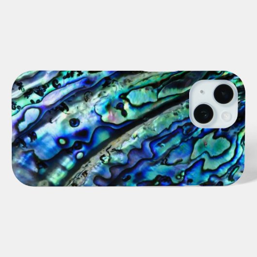 Iridescent Abalone Muschel Abstrakt Blue Green Case-Mate iPhone Hülle (Rückseite (Horizontal))