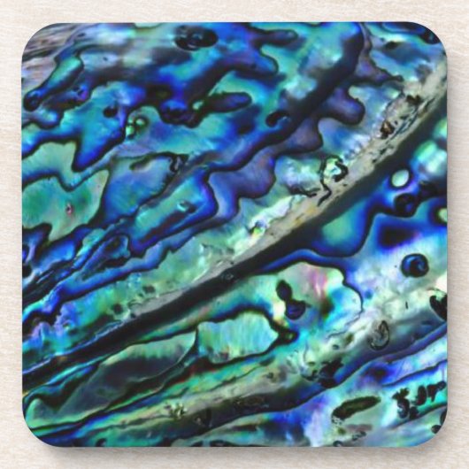 Iridescent Abalone-Muschel | Benutzerdefiniert Getränkeuntersetzer (Vorderseite)