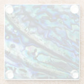 Iridescent Abalone-Muschel | Benutzerdefinierter U Glasuntersetzer (Rückseite)