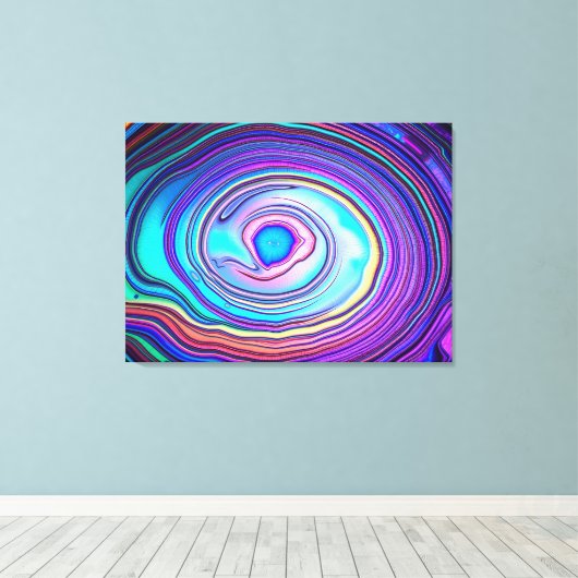 Iridescent Abalone Muschel Macro Leinwanddruck (Insitu (Holzboden))