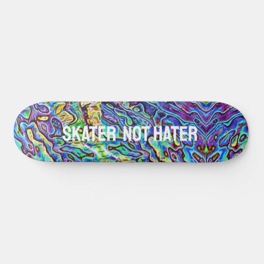 Iridescent Abalone Paua Muschel - Skater nicht hat Skateboard (Horizontal)