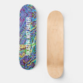 Iridescent Abalone Paua Muschel - Skater nicht hat Skateboard (Vorderseite)