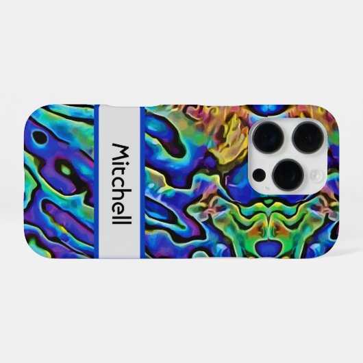 Iridescent Abalone Sea Shell  iPhone Hülle (Rückseite (Horizontal))