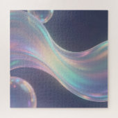 Iridescent Abstract Bubble Flow Puzzle (Horizontal)