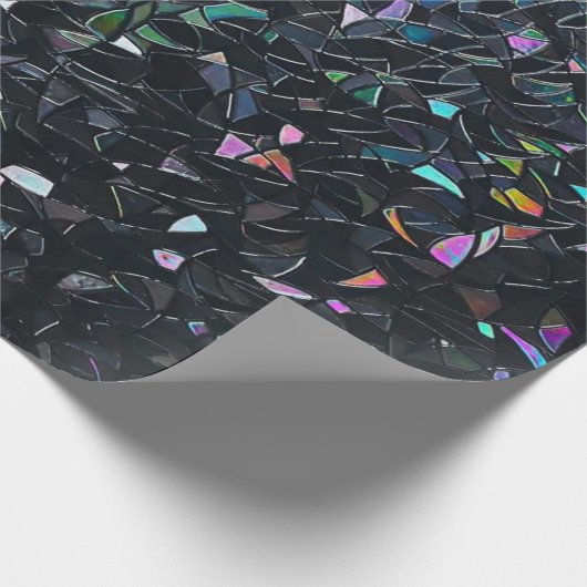 Iridescent Abstract Stained Glass Pattern Geschenkpapier (Ecke)