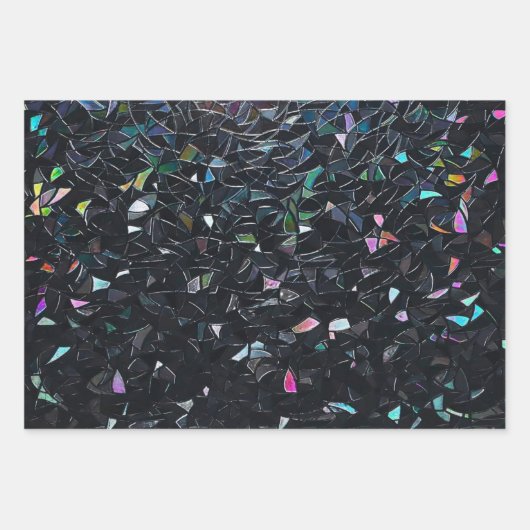 Iridescent Abstract Stained Glass Pattern Geschenkpapier Set (Vorderseite 3)