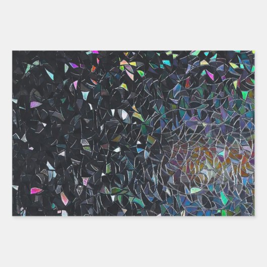 Iridescent Abstract Stained Glass Pattern Geschenkpapier Set (Vorderseite 2)
