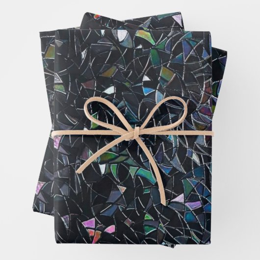 Iridescent Abstract Stained Glass Pattern Geschenkpapier Set (Beispiel)