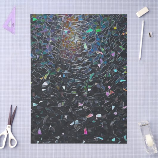 Iridescent Abstract Stained Glass Pattern Seidenpapier (Basteln)