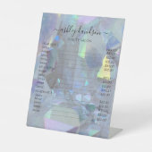 Iridescent Angel Aura Quarz Crystal Pedestal Sign Sockelschild (Vorderseite)
