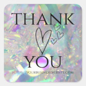 Iridescent Angel Tinsel danke Ihnen Stickers (Vorderseite)