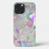 Iridescent Angel Tinsel Modern Glam iPhone Case Hülle (Rückseite)
