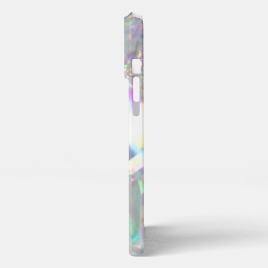 Iridescent Angel Tinsel Modern Glam iPhone Case iPhone Hülle (Linke Seite)