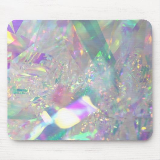 Iridescent Angel Tinsel Modern Glam Mouse Pad Mousepad (Vorne)