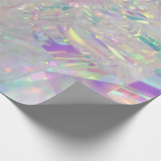 Iridescent Angel Tinsel Wrapping Paper Geschenkpapier (Ecke)