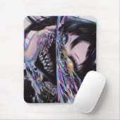 Iridescent Anime Horror: Liquid Smile Monster Mousepad (Mit Mouse)