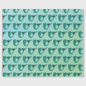 Iridescent Aquamarin Mermaid Schwanzes Muster Geschenkpapier (Flach)