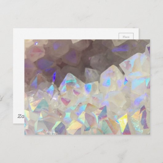 Iridescent Aura Crystals Postkarte (Vorne/Hinten)