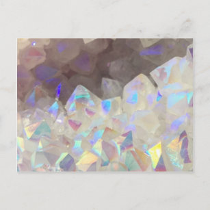 Iridescent Aura Crystals Postkarte
