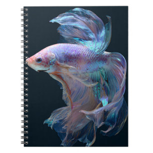Iridescent Betta Fish Glow-Notebook Notizblock
