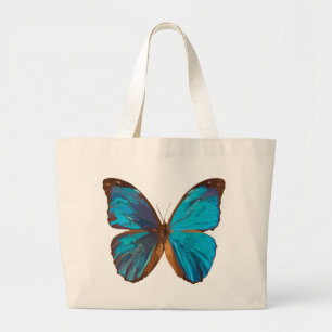 Iridescent Blue Butterfly Jumbo Tasche