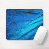 Iridescent Blue Butterfly Wing Mousepad (Mit Mouse)