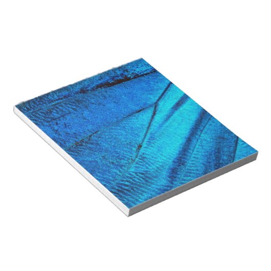 Iridescent Blue Butterfly Wing Notizblock (angewinkelt)