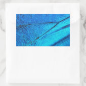 Iridescent Blue Butterfly Wing Rechteckiger Aufkleber (Tasche)