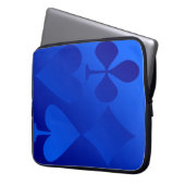 Iridescent Blue Gamble Laptop Computer Sleeve (Vorderseite Links)