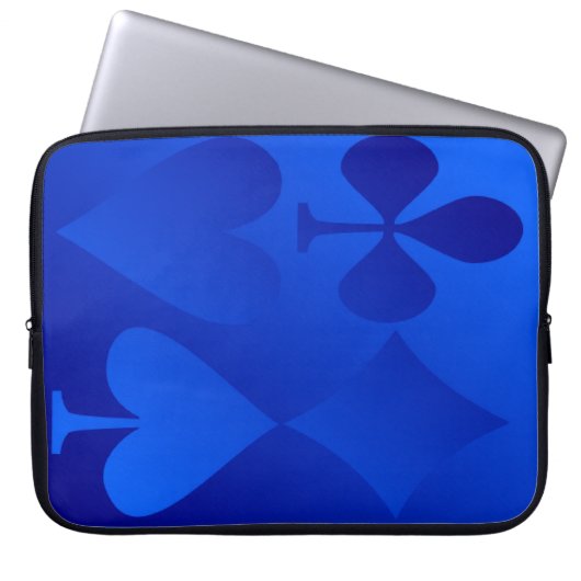 Iridescent Blue Gamble Laptop Computer Sleeve (Vorderseite)