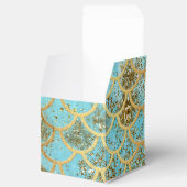 Iridescent Blue Gold Glitzer Meerjungfrau Fischska Geschenkschachtel (Geöffnet)