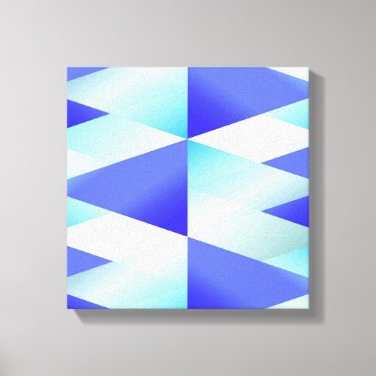 Iridescent Blue Gradient Triangle Leinwanddruck (Vorderseite)