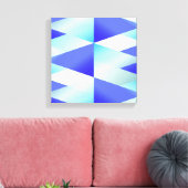 Iridescent Blue Gradient Triangle Leinwanddruck (Insitu (Wohnzimmer))