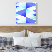 Iridescent Blue Gradient Triangle Leinwanddruck (Insitu (Schlafzimmer))