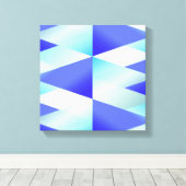 Iridescent Blue Gradient Triangle Leinwanddruck (Insitu (Holzboden))