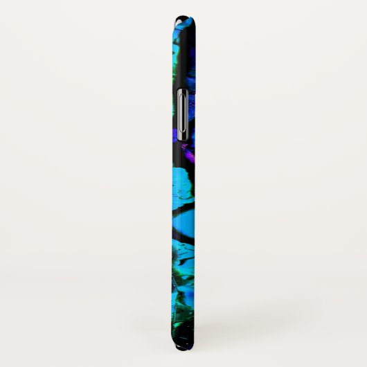 Iridescent Blue Green Lila Marbour Beautiful Case-Mate iPhone Hülle (Hinten/Rechts)