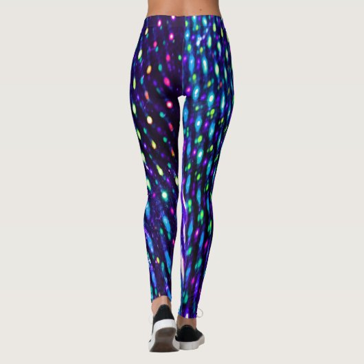 Iridescent Blue Lights Multicolor Leggings Bright (Rückseite)