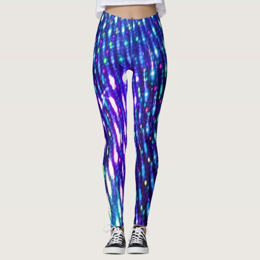 Iridescent Blue Lights Multicolor Leggings Bright (Vorderseite)