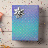 Iridescent Blue Lila Mermaid Scales Geschenkpapier