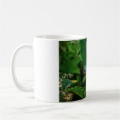 Iridescent Blue mit Black Butterfly Wings Kaffeetasse (Links)