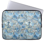 Iridescent Blue Pearl Petal Pattern Laptop Sleeve (Vorderseite)