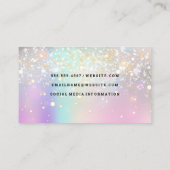 Iridescent Bokeh Glow | QR-Prüfung Visitenkarte (Rückseite)